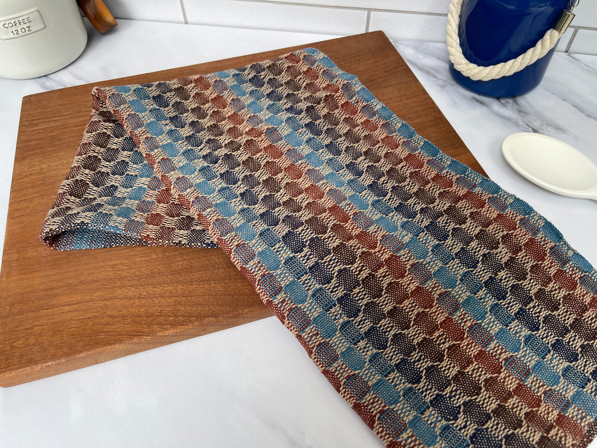 Beige Circles Handwoven Kitchen Towels