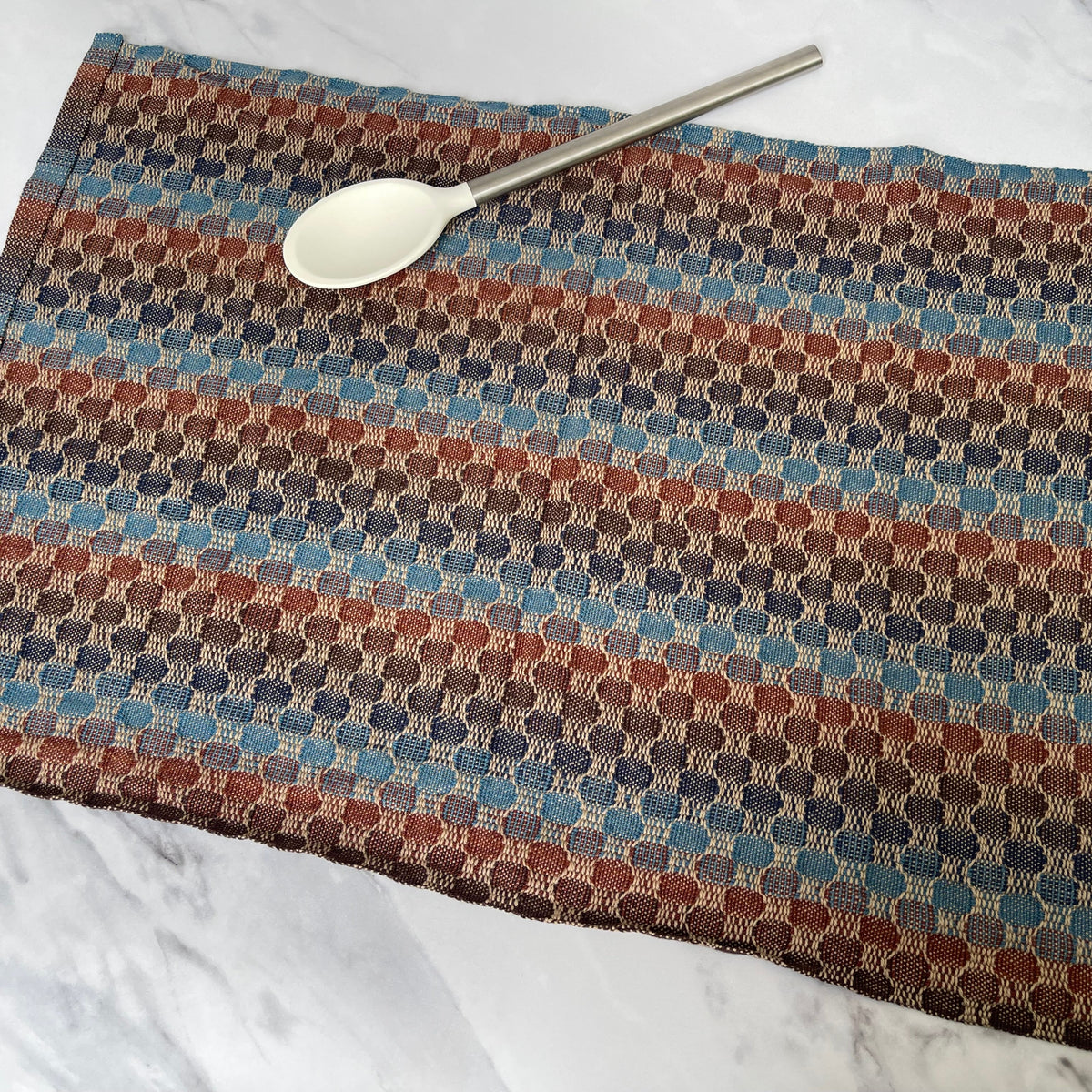 Beige Circles Handwoven Kitchen Towels