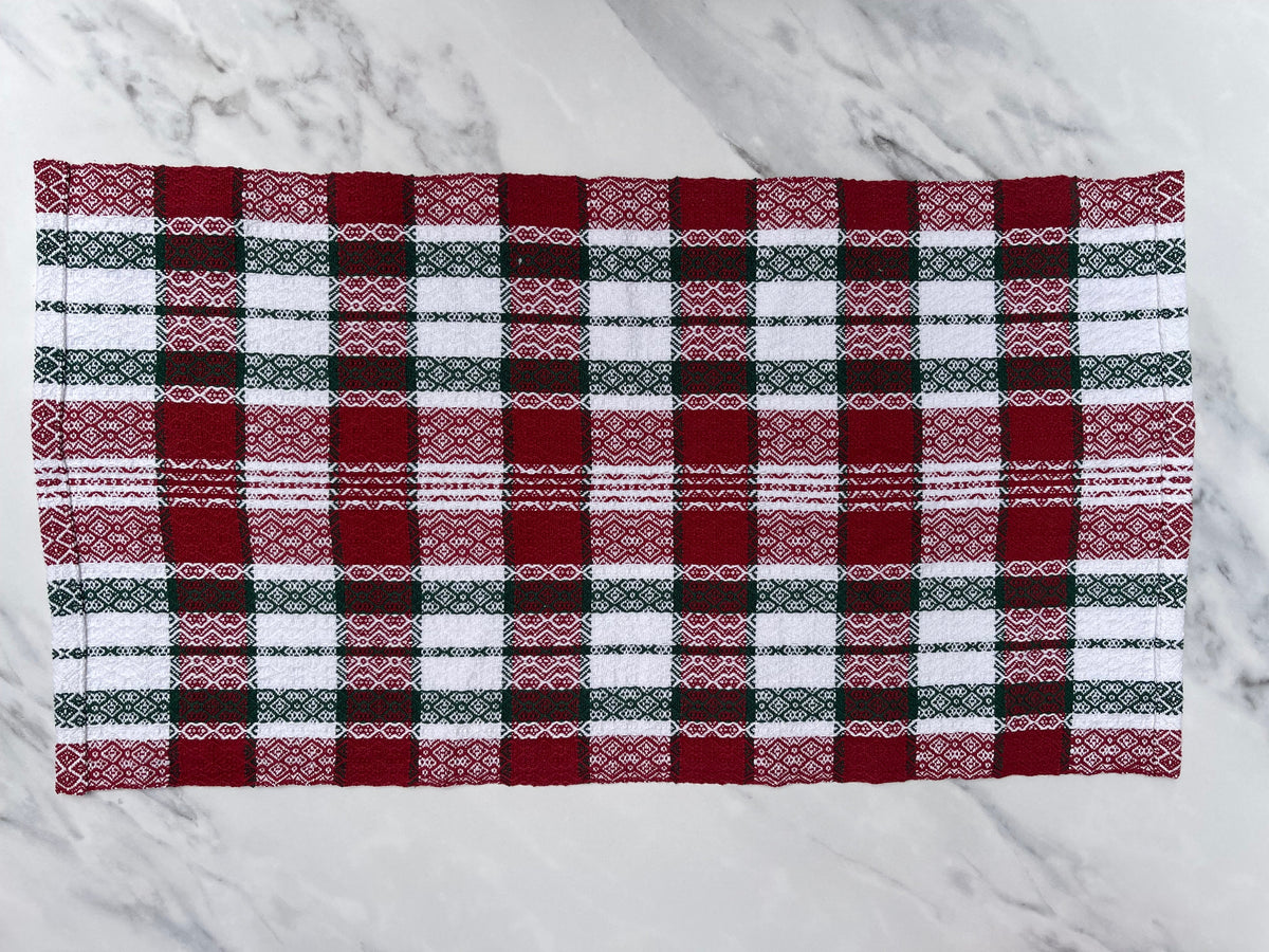 Classic Holiday Handwoven Cotton Kitchen Towels